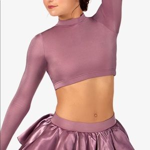 Long Sleeve Crop Top (satin)
